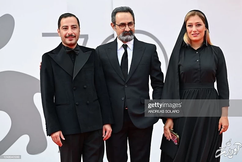 (تصاویر) نوید محمدزاده، دایانا حبیبی و وحید جلیلوند روی فرش قرمز ونیز